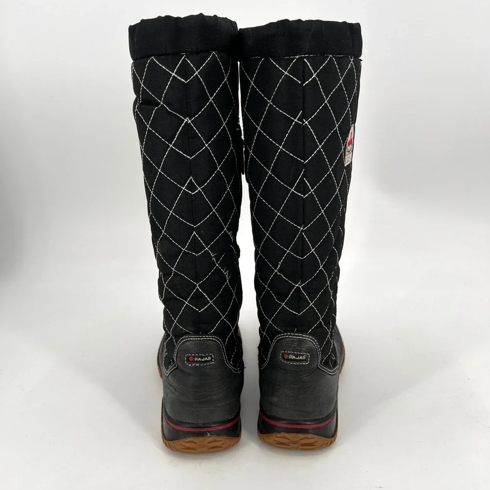 Pajar‎ Canada Freestyle Grip Snow Boots Quilted Black Duck Boots Size 38 (7.5-8)
